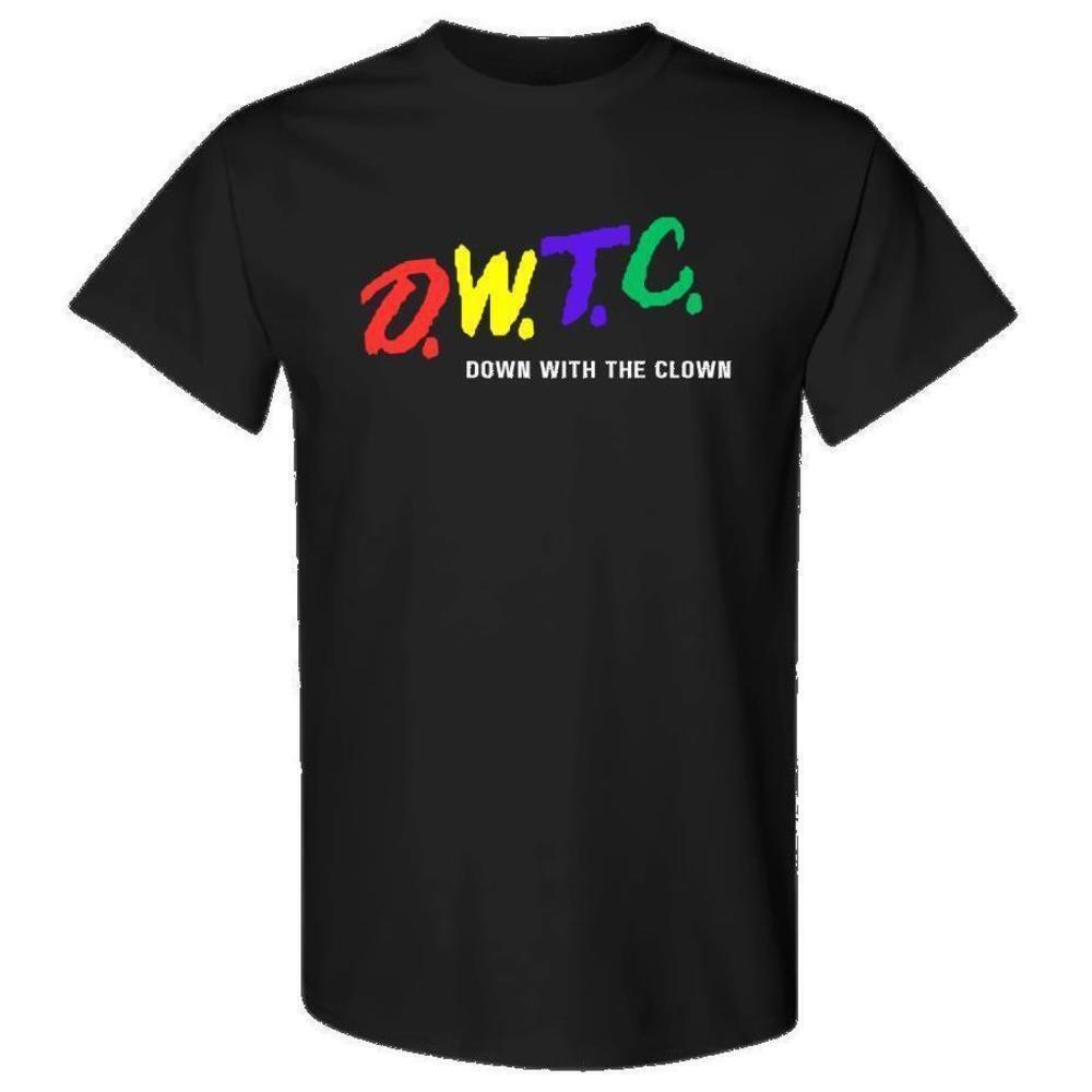 Down With The Clown Edgy Statement Humor Alternative Graphic T-Shirt
